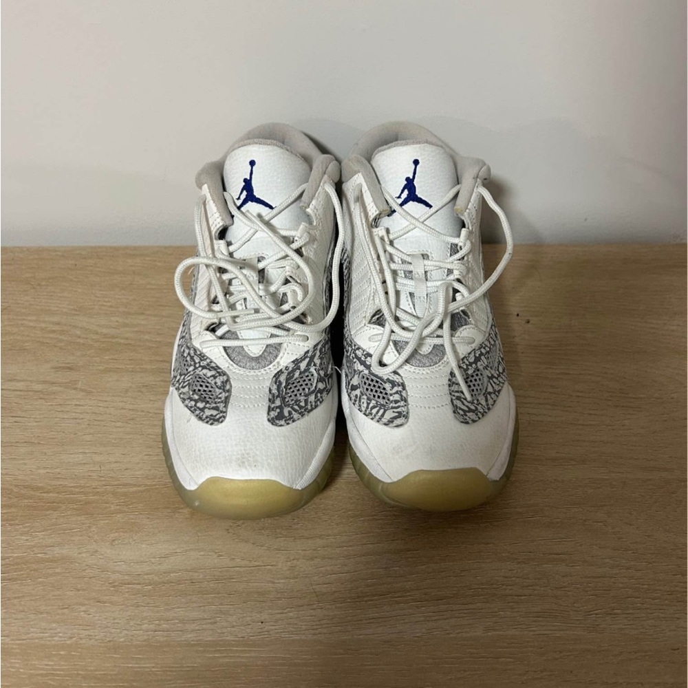Air Jordan White and Cobalt Sneakers